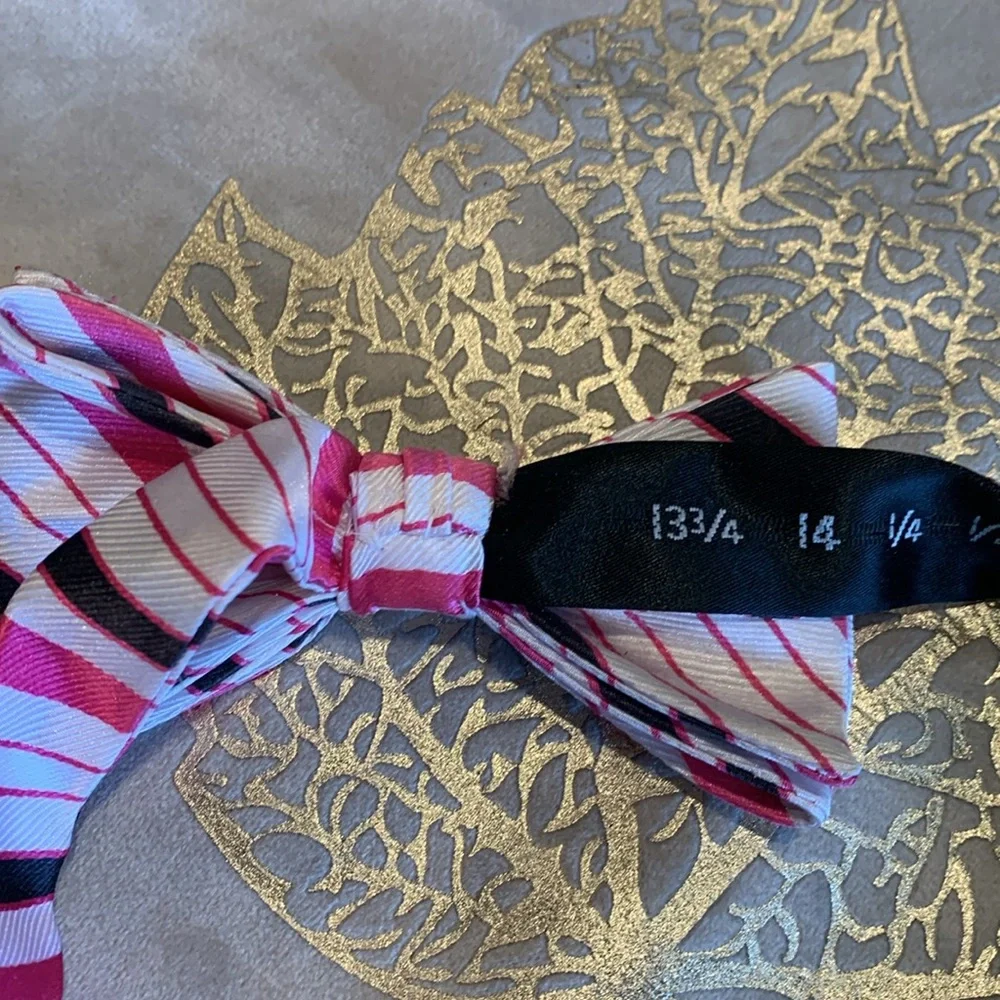 Young man’s pre-tied bow tie